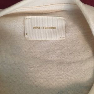 ALD Unisphere Tee, Pristine color with botanical green, US mens Large.